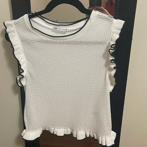 White Zara top